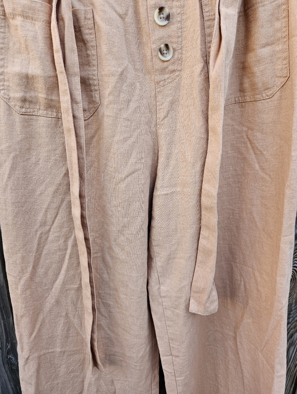 JL Wide Leg Paperbag Waist Pants in Peach Women's Size M - Picture 6 of 16
